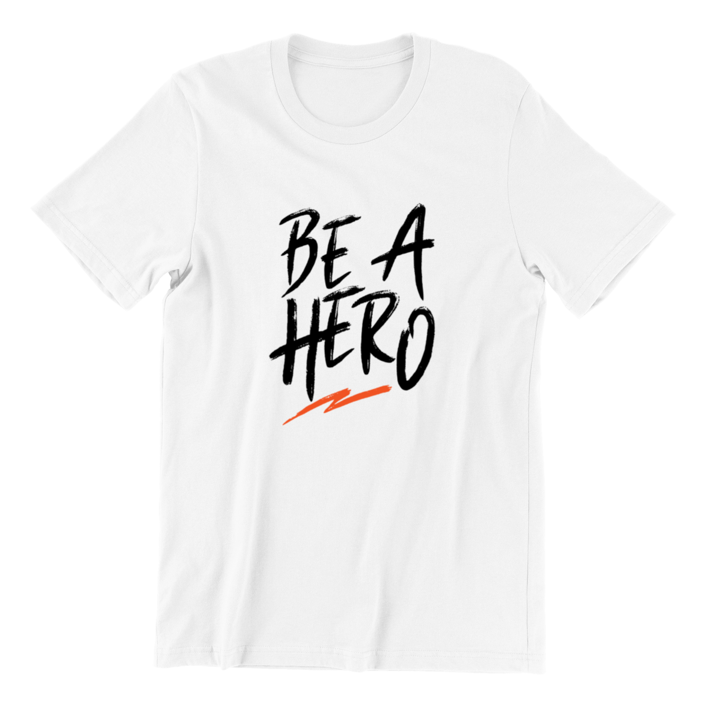 Be a Hero Logo Crew - White