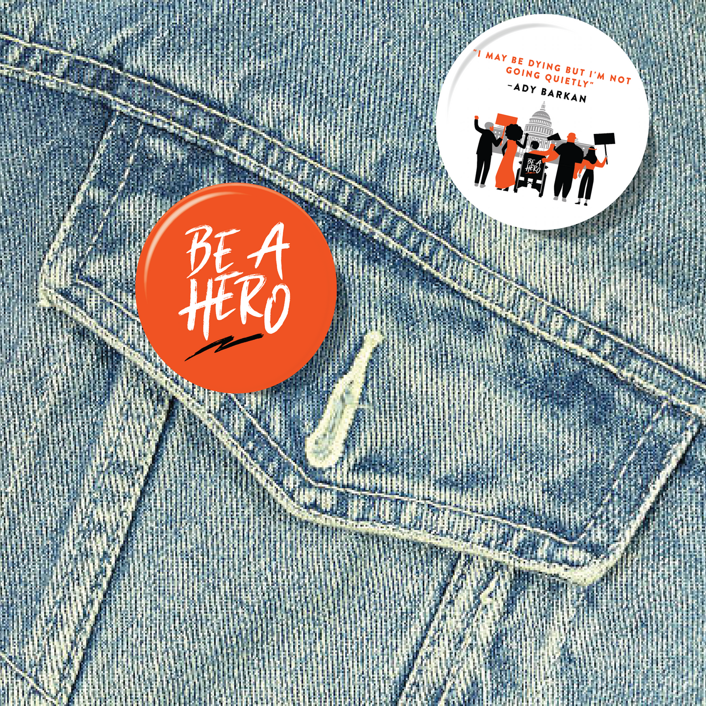 Be A Hero Button 2-Pack 