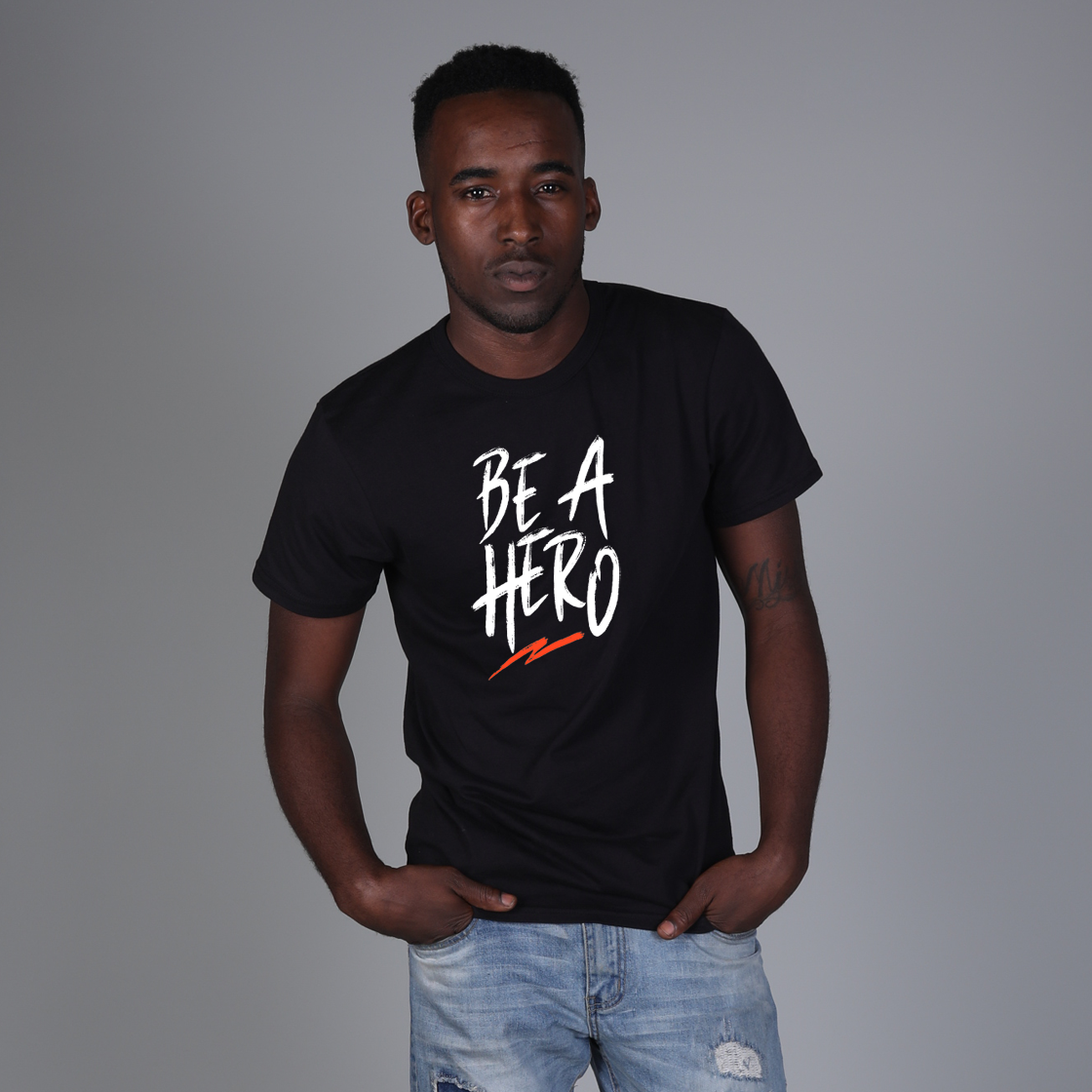 Be A Hero Logo Crew T-Shirt